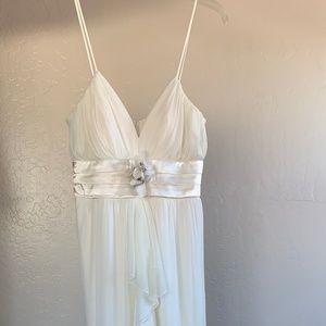 Simple Chiffon White Prom Gown - City Triangles